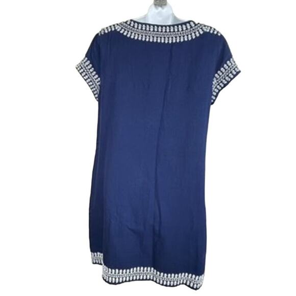 Vineyard Vines Size 6 Blue Sheath Embellished Beaded Trim - Picture 6 of 9